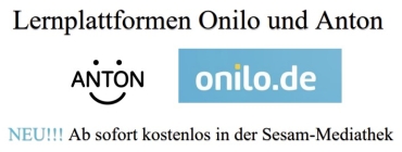 Logos der Lernplattformen Onilo und Anton