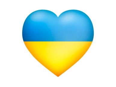 Blau gelbes Herz