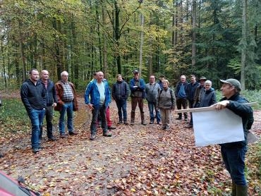Begrüßung durch Herr Wendt an der Privatwaldbesitzerveranstaltung in Orsingen-Nenzingen