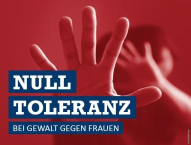 Null Toleranz bei Gewalt gegen Frauen